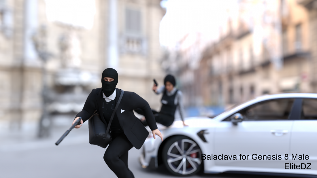 man runs from sports car