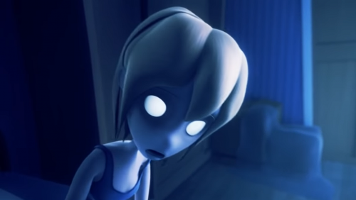 animated girl wakes in the night