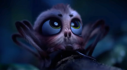 small fuzzy spider dreaming of the moon