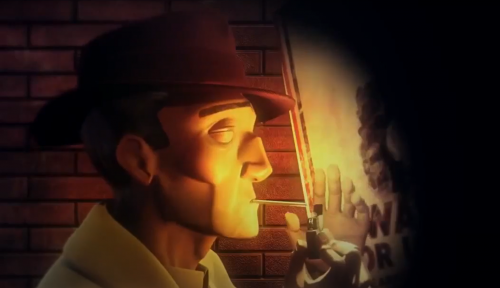 man in trench coat lighting cigarette