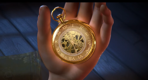 Gold watch in hand