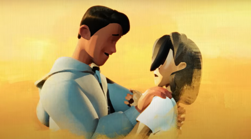 Young couple embracing