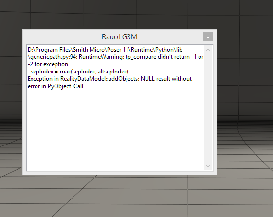 P11Pro error when loading Rauol into scene.PNG