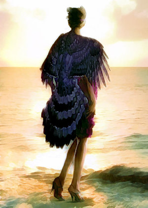 the grat nude bird watching sundown by rokkospider