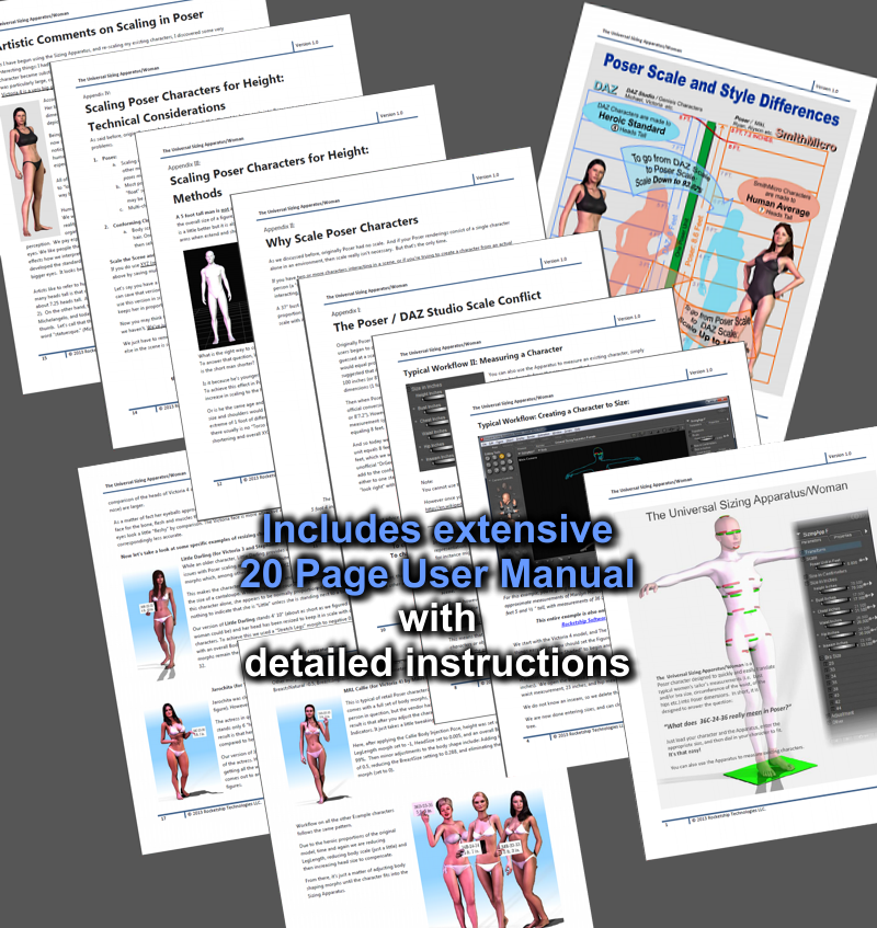 Universal Sizing Apparatus/Woman 3D Figure Assets Rocketship3D