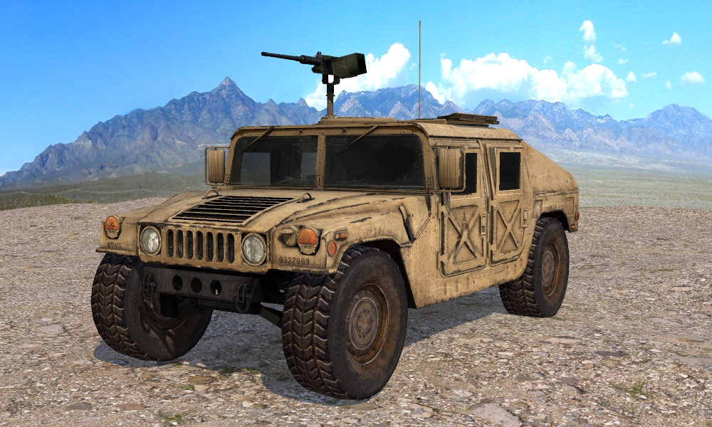 Military humvee Bundle 3D Models 3D Figure Assets videofxuniverse