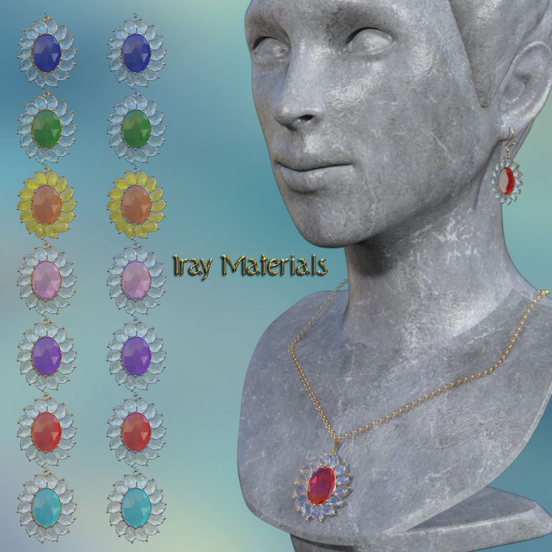 Sunflower Jewels for Dawn Daz Studio 3D Figure Assets jancory