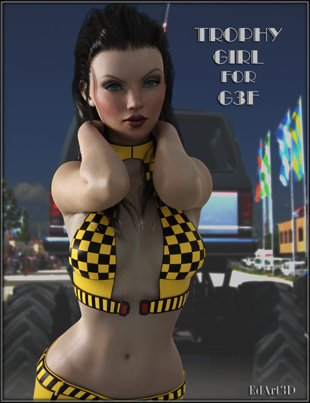 Trophy Girl for G3F 3D Figure Assets EdArt3D