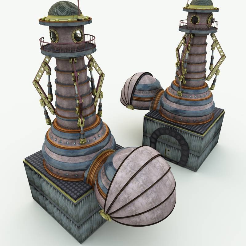 Christmas Zeppelin Station for Poser by N/A