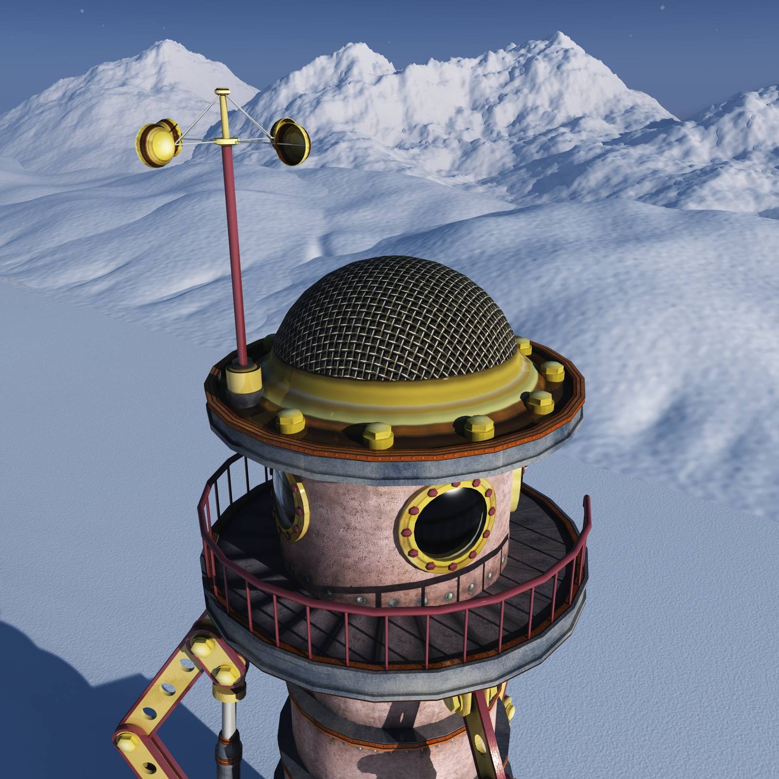 Christmas Zeppelin Station for Poser by N/A