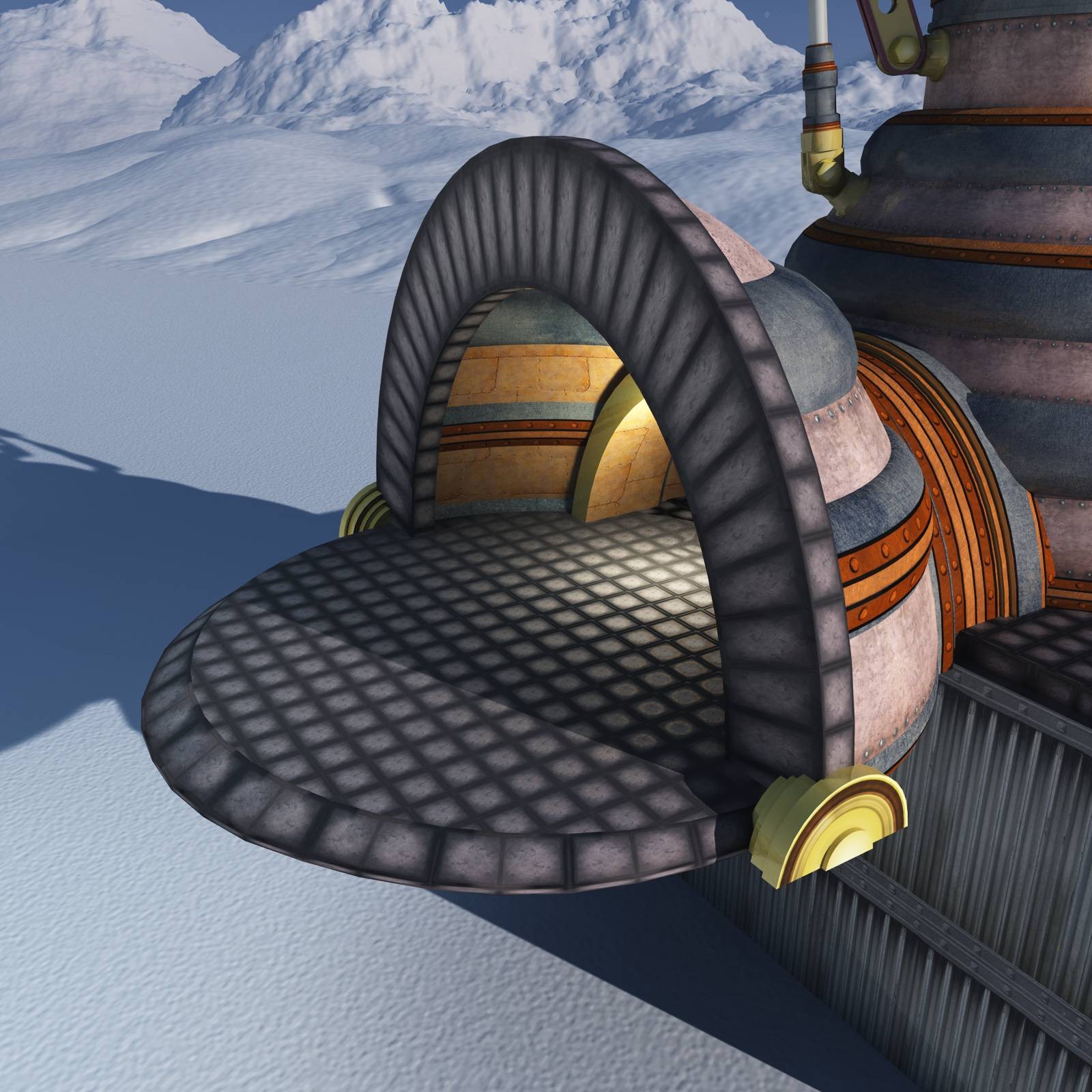 Christmas Zeppelin Station for Poser by N/A