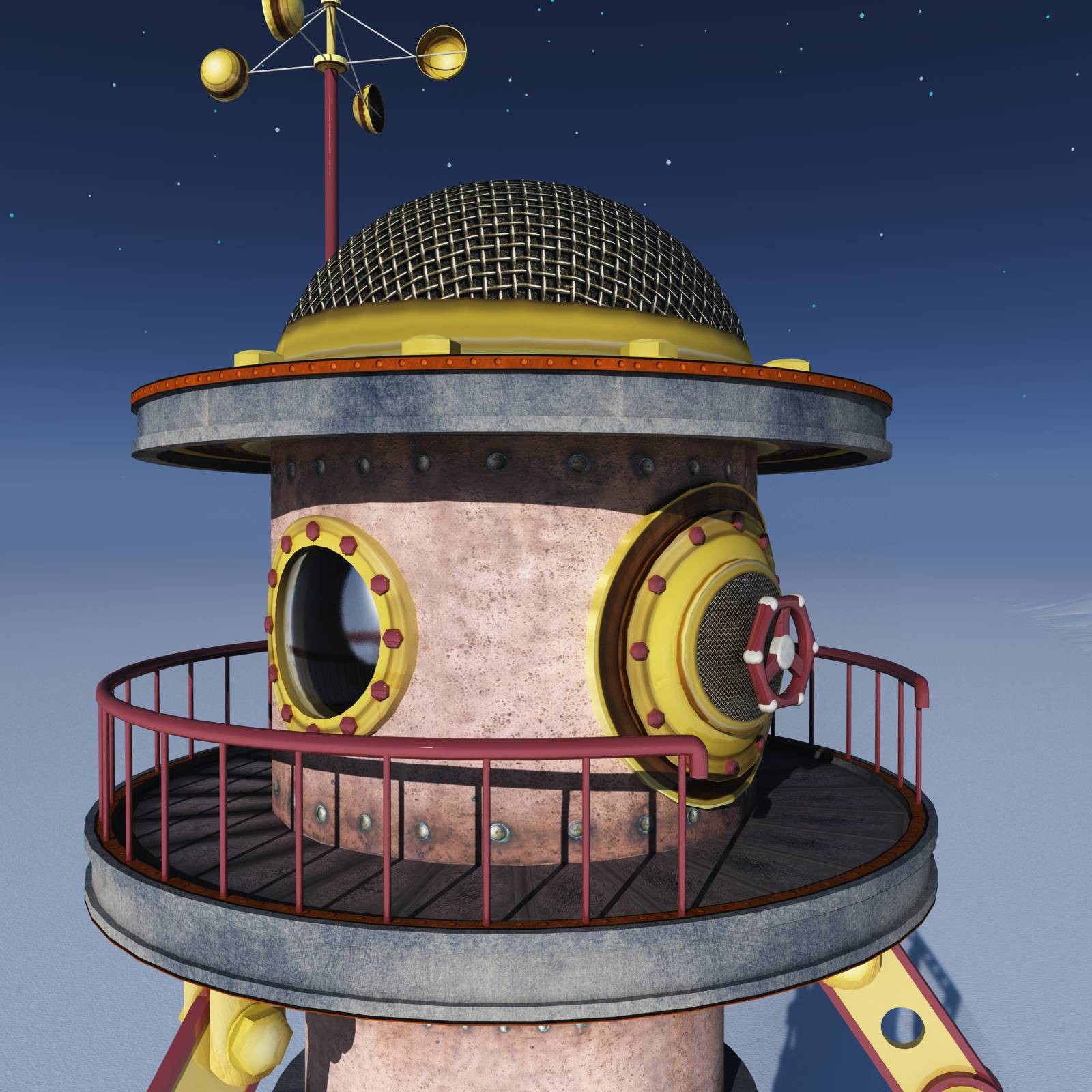 Christmas Zeppelin Station for Poser by N/A