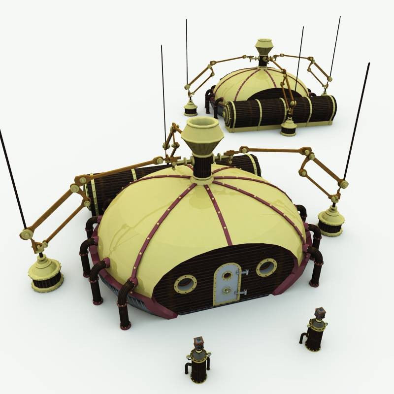 North Pole Steampunk Gas Station for Poser by N/A