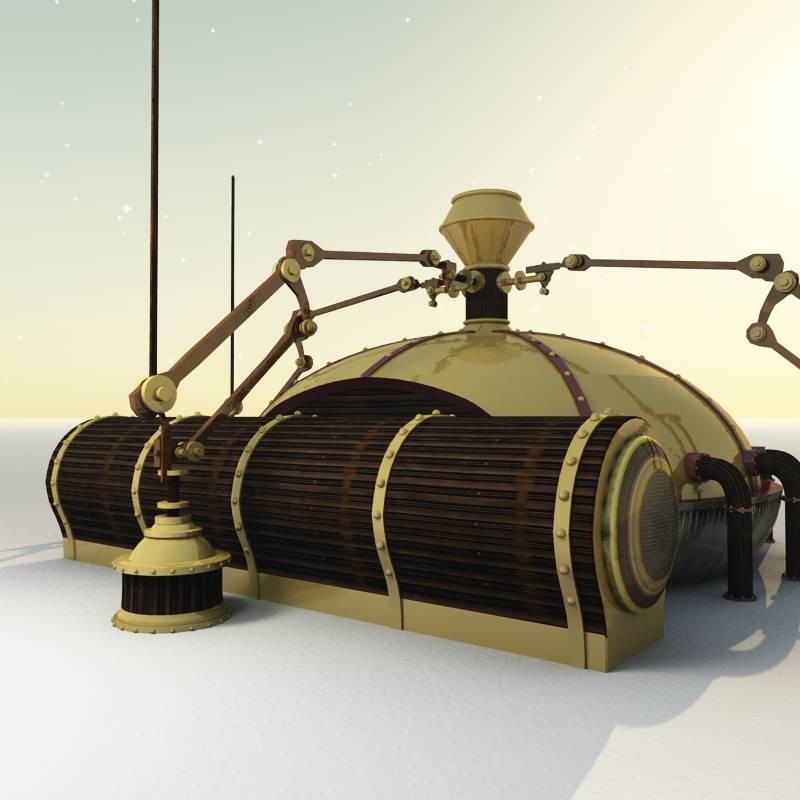 North Pole Steampunk Gas Station for Poser by N/A