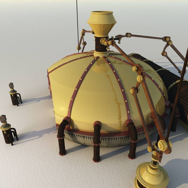 North Pole Steampunk Gas Station for Poser by N/A