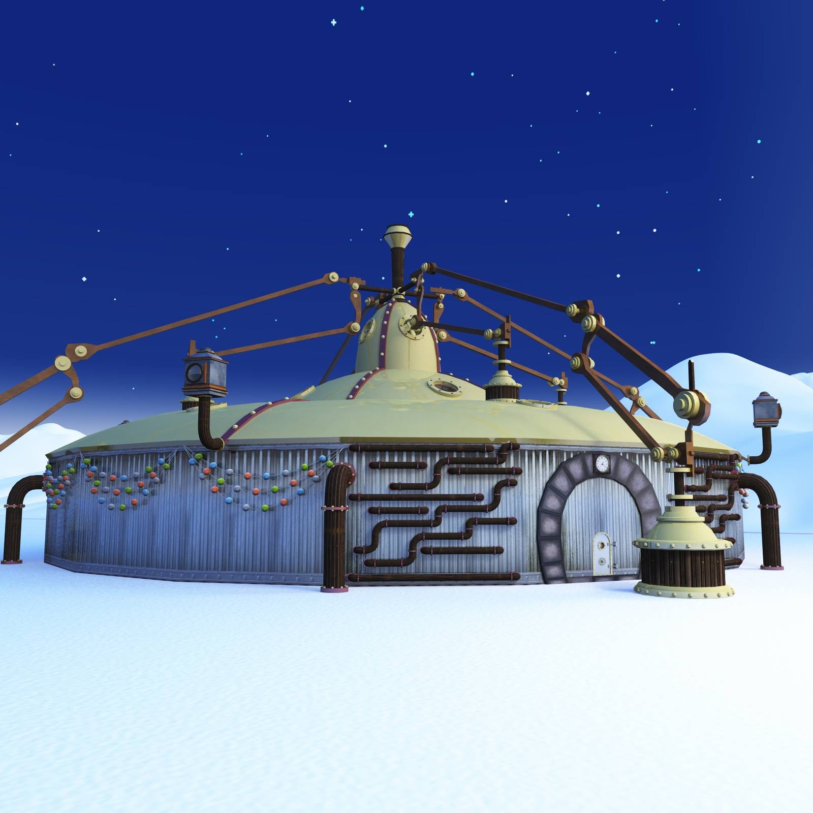 Elf Science Steampunk Lab for Poser by N/A