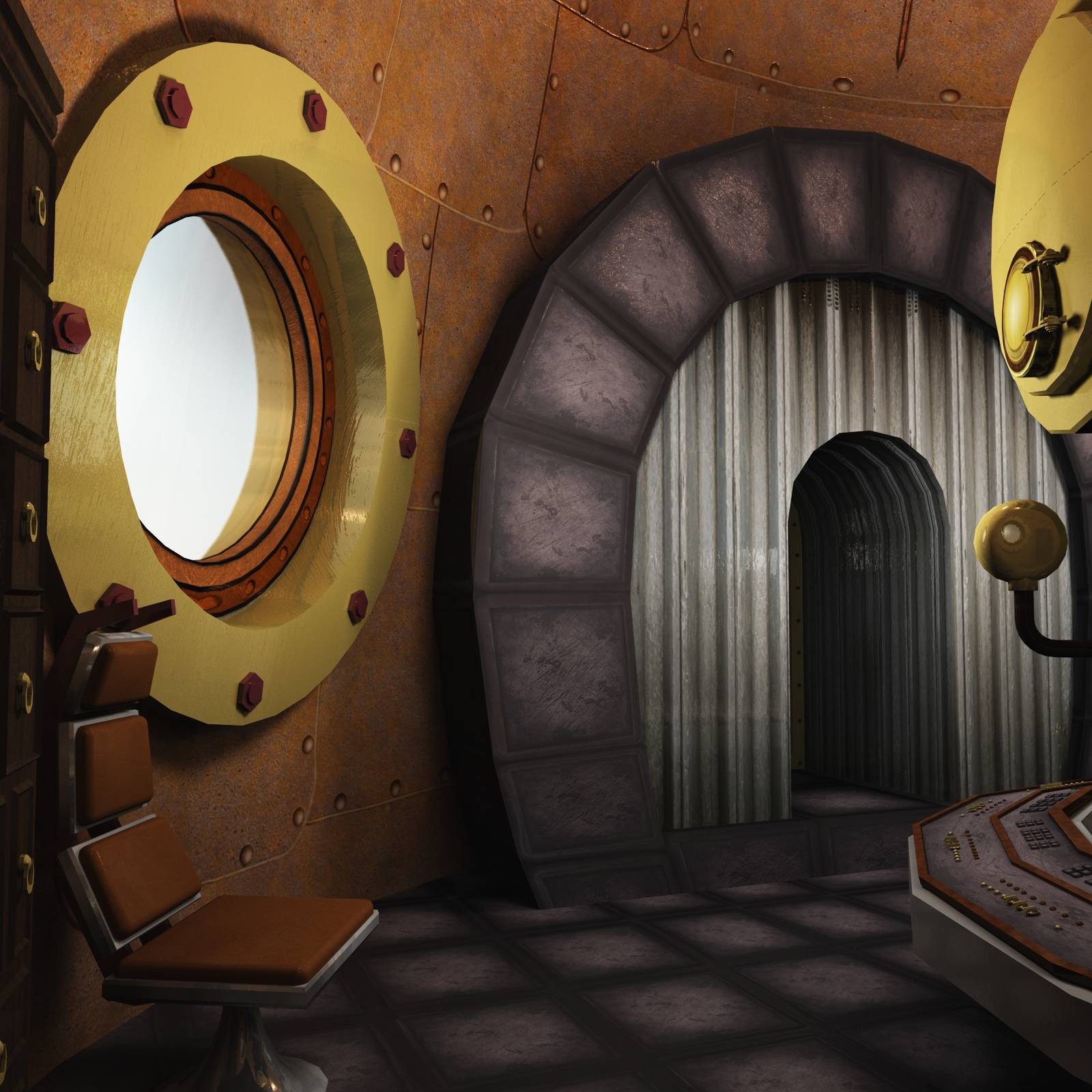 Christmas Steampunk Time Machine for Poser by N/A