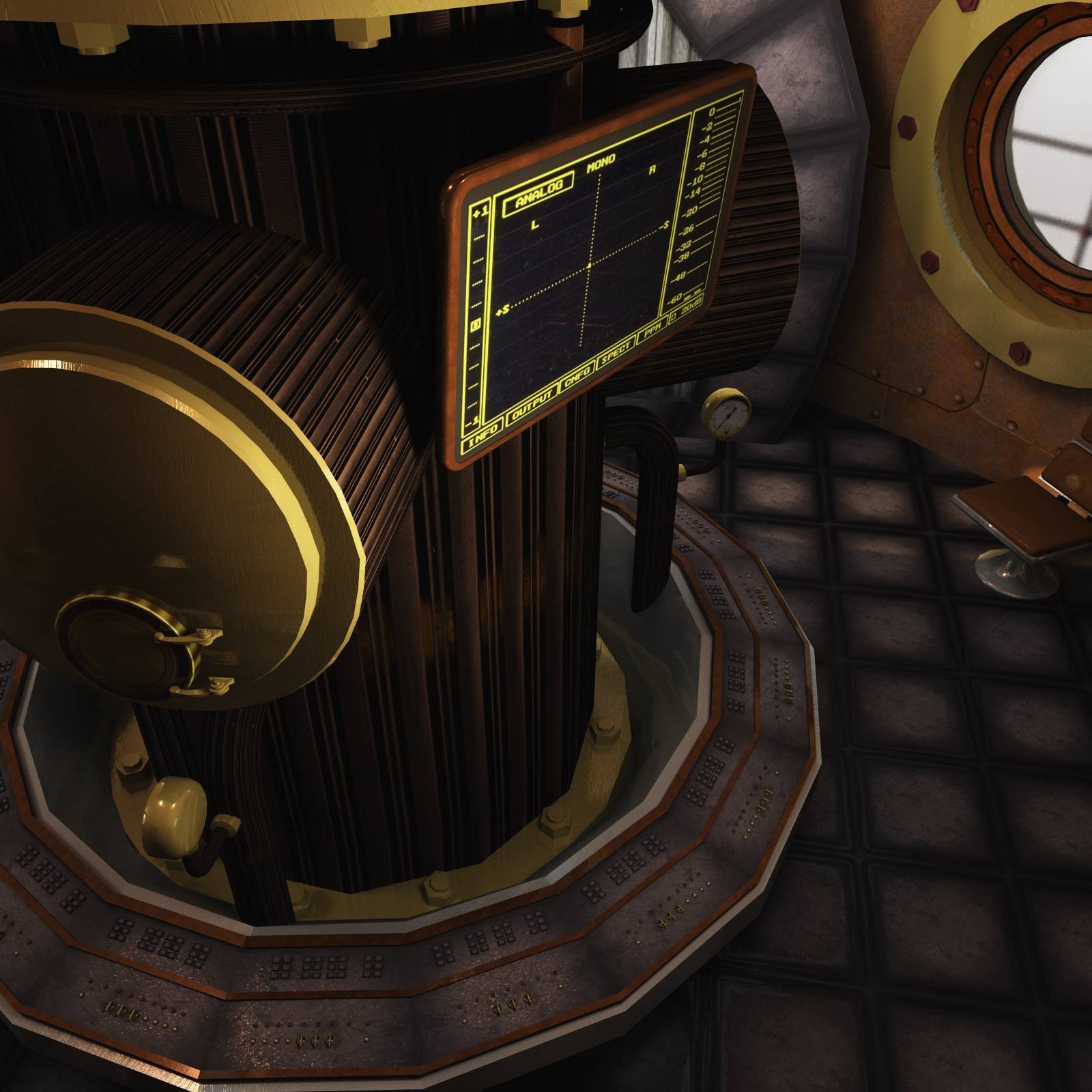 Christmas Steampunk Time Machine for Poser by N/A