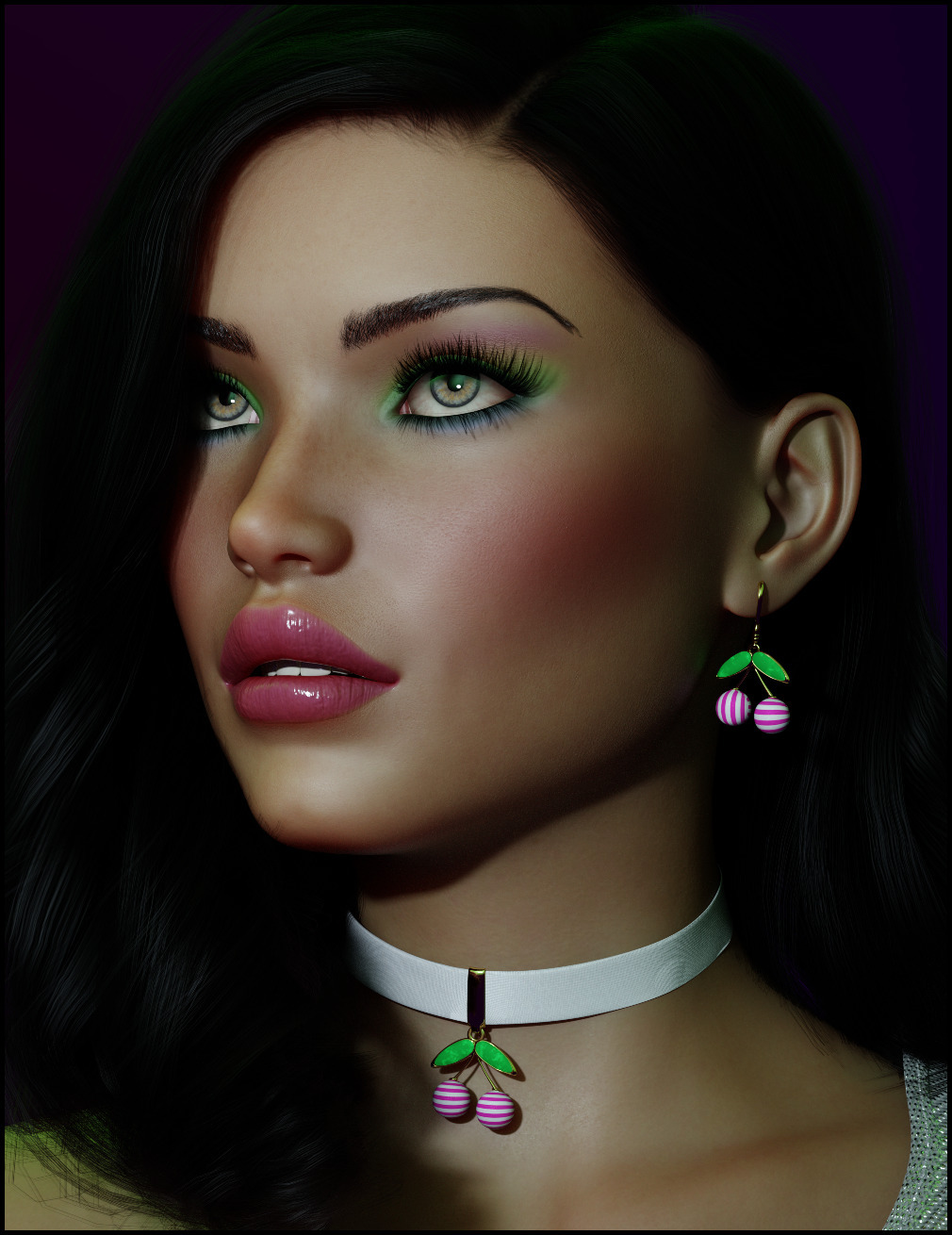 Cherry Bomb! Jewelry for G8F 3D Figure Assets 3DArena