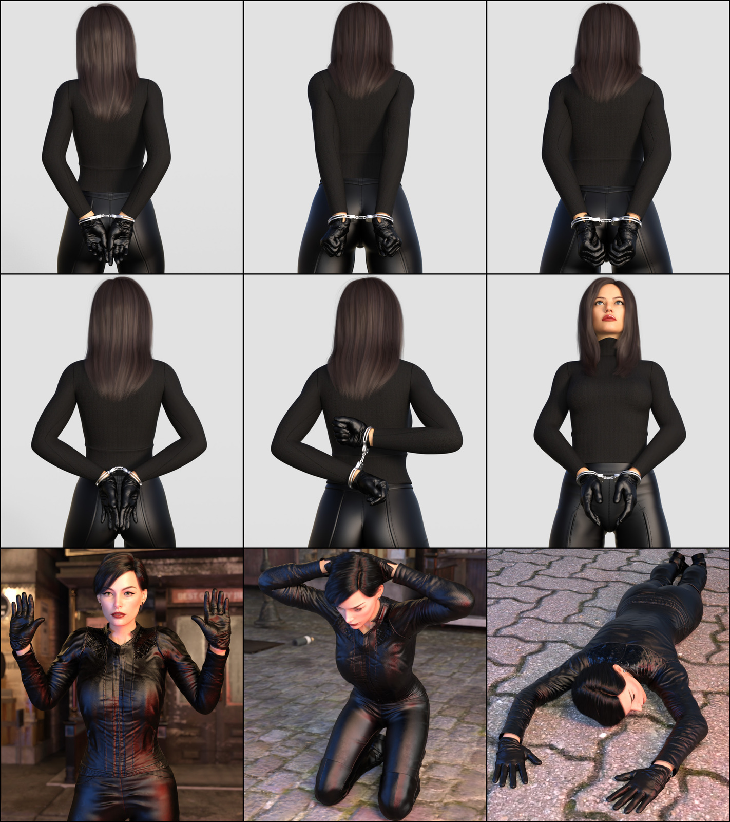 Arrested Prop And Poses For Genesis 8 9 Female 3D Figure Assets 3D 