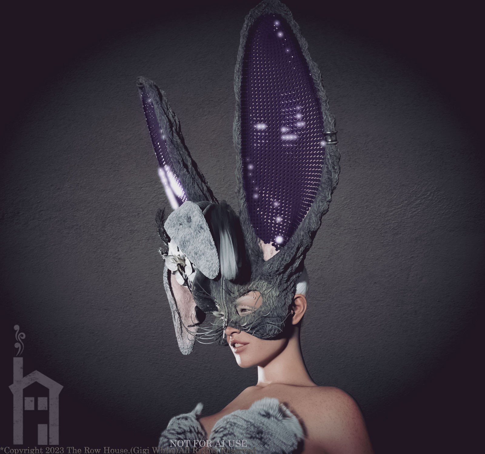 BAD BUNNY Headdress & Accessories Kit For Genesis 8 Genesis 8.1 & Genesis 9 by N/A