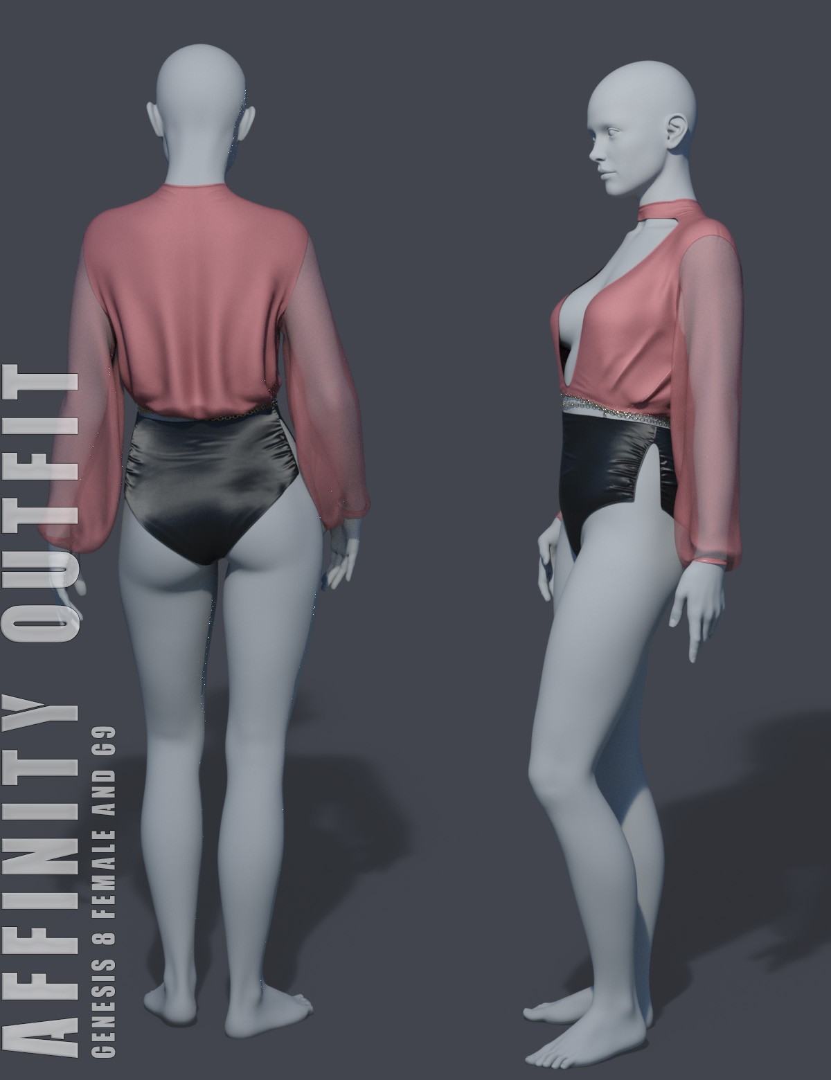 dForce Affinity Outfit Genesis 8-8.1F and G9 by N/A