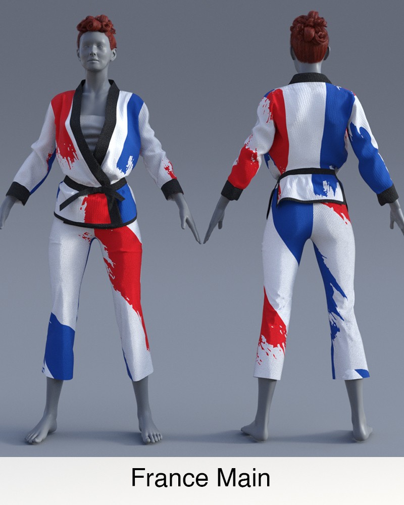 Nation Textures for "Fight like a Girl dForce outfit "  Genesis 8 & 8.1 Females by N/A