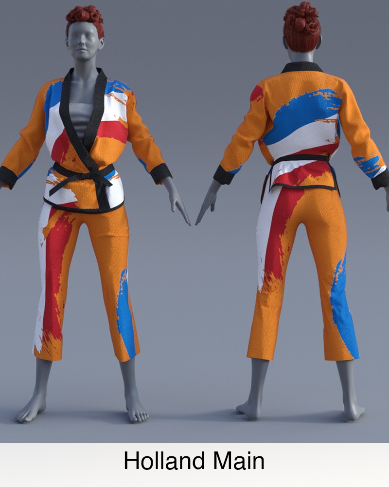 Nation Textures for "Fight like a Girl dForce outfit "  Genesis 8 & 8.1 Females by N/A