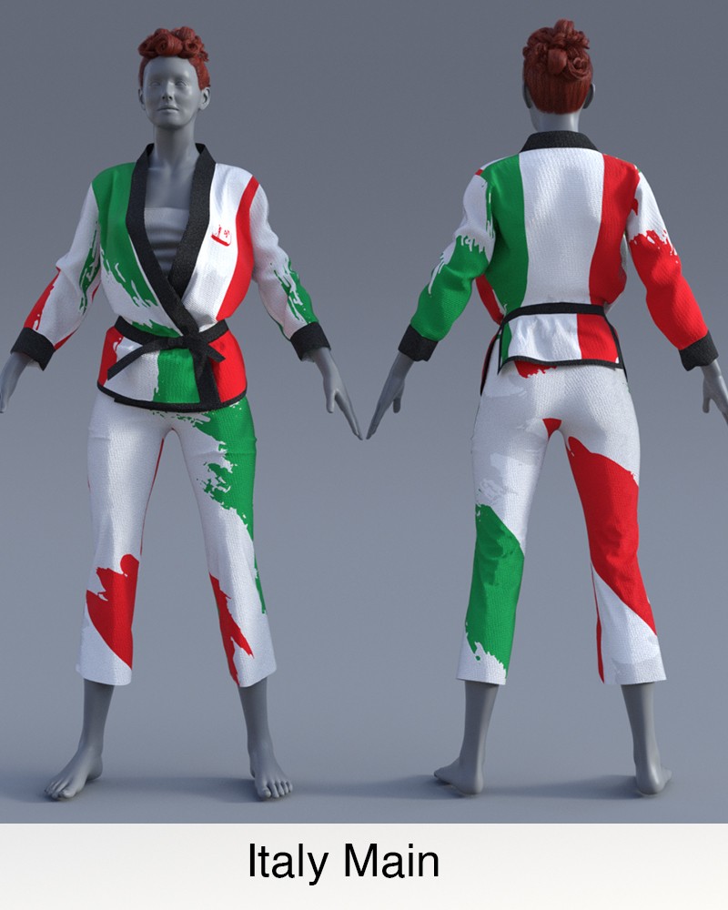 Nation Textures for "Fight like a Girl dForce outfit "  Genesis 8 & 8.1 Females by N/A
