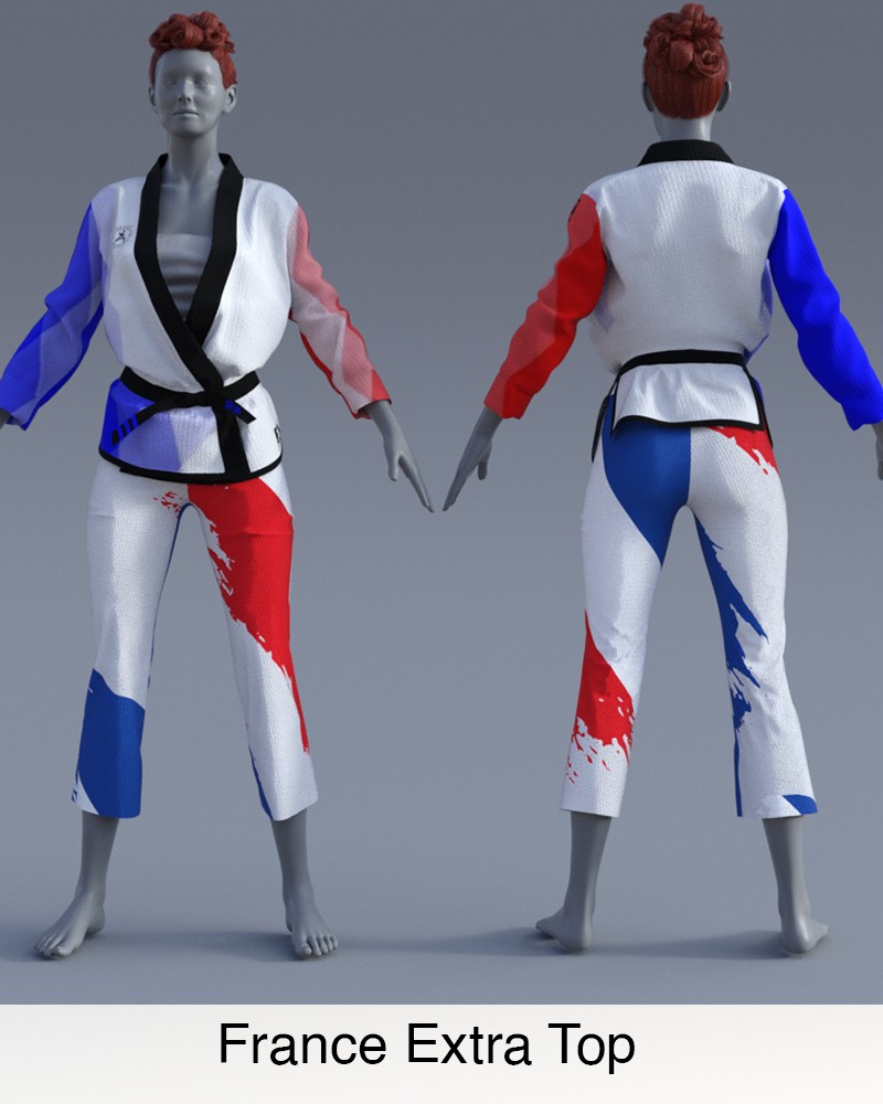 Nation Textures for "Fight like a Girl dForce outfit "  Genesis 8 & 8.1 Females by N/A