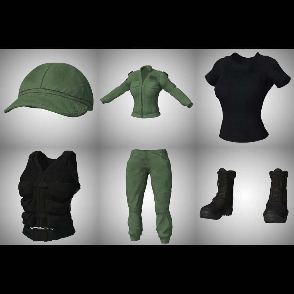 USAF SG Team Uniform for La Femme 2 for Poser by N/A