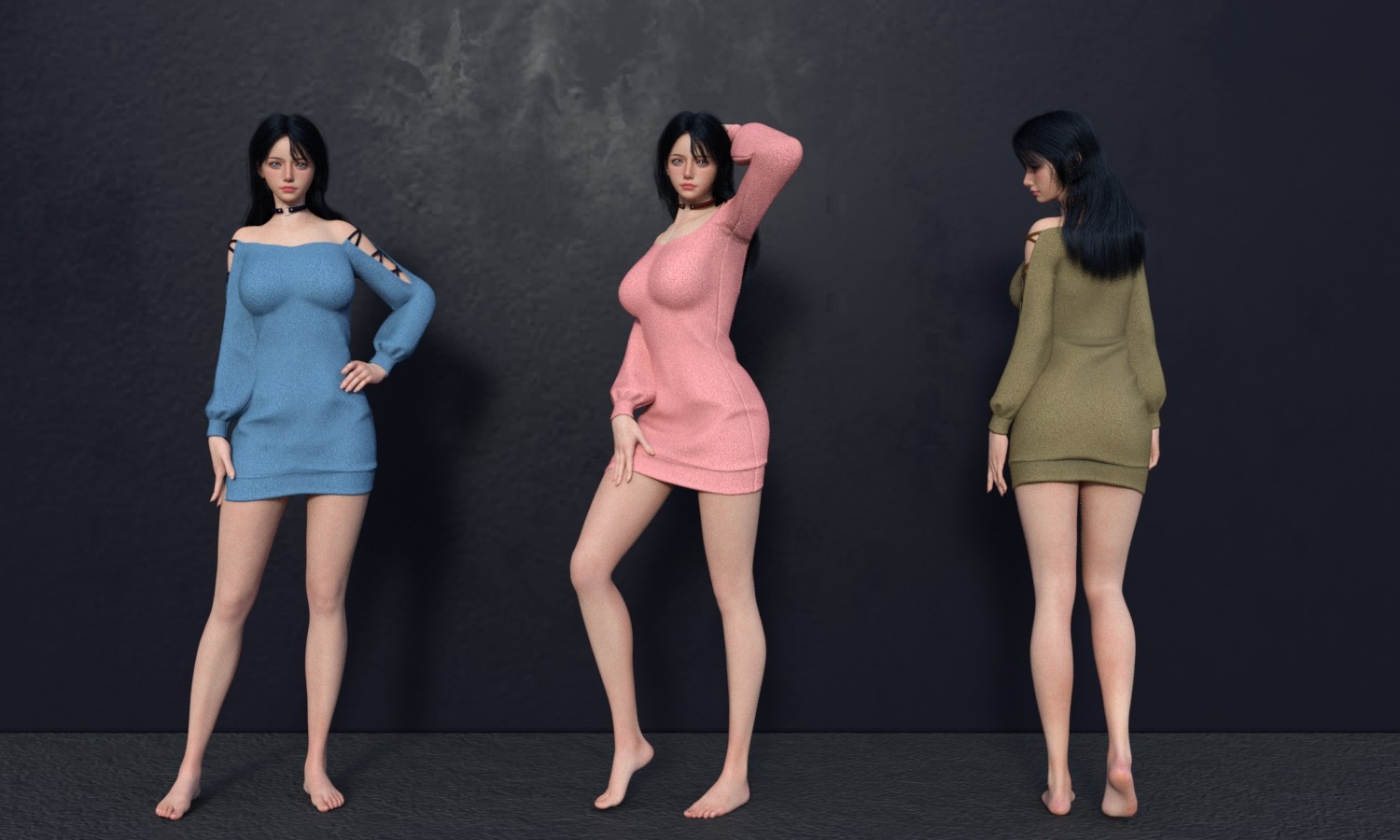MG-Choker &  Off Shoulder Knit G9 G8F dForce by N/A