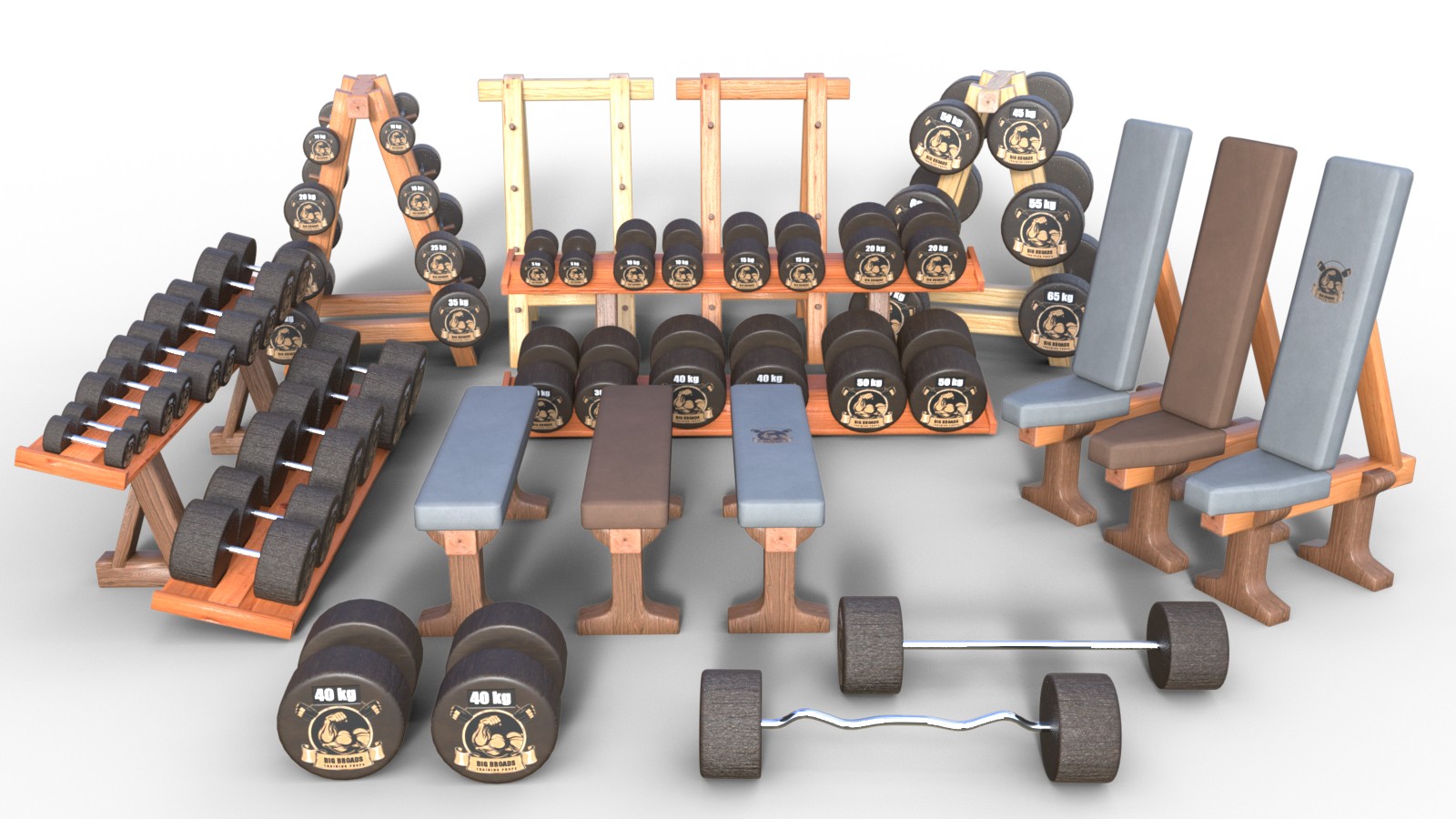 Wooden weights by N/A