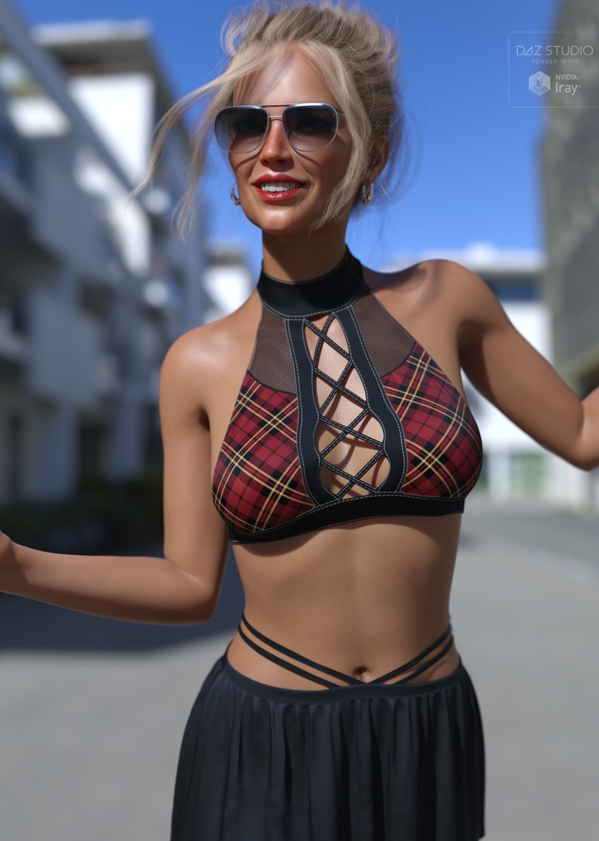 dForce Criss Cross Crop Top G8G8.1F by N/A
