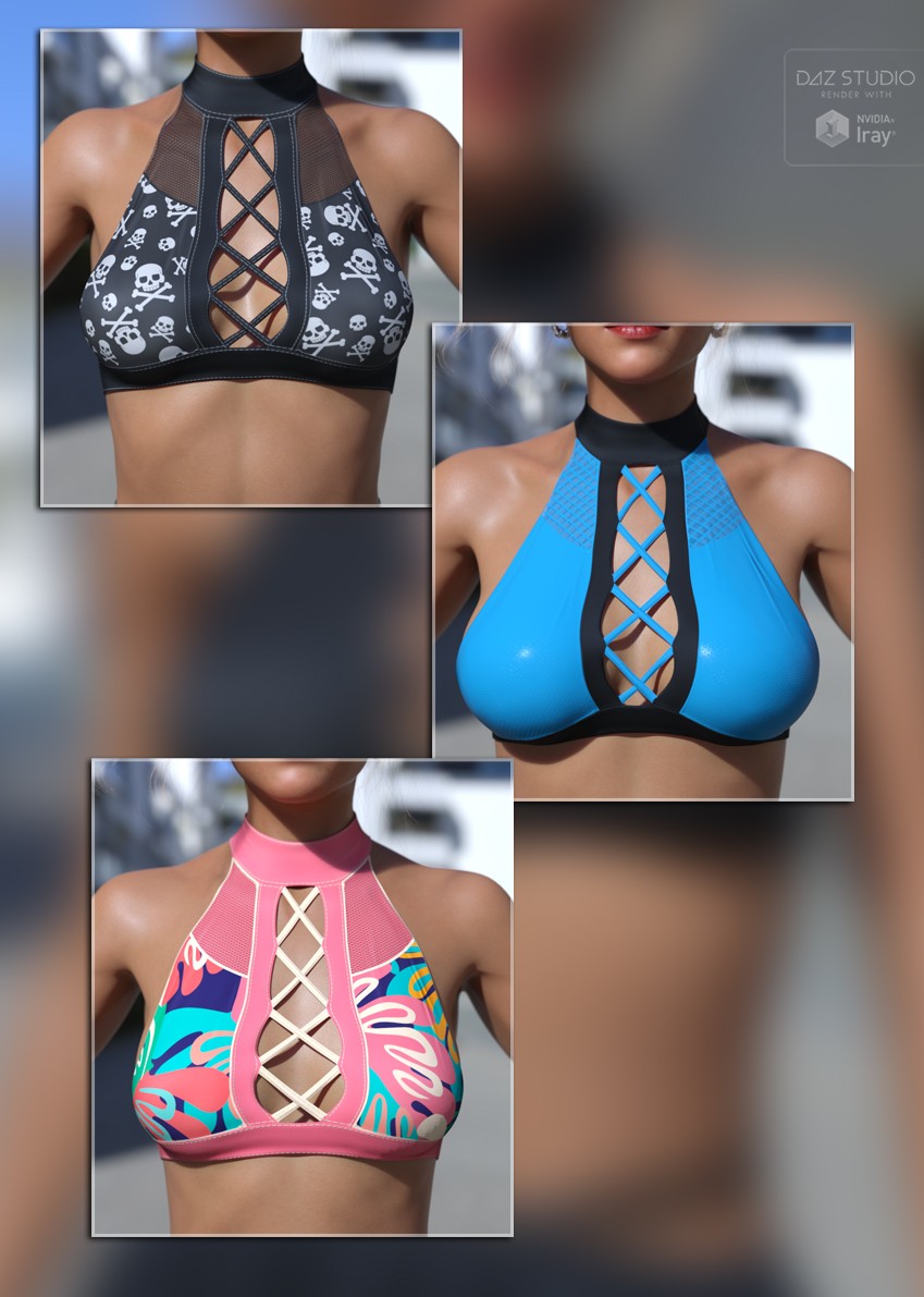dForce Criss Cross Crop Top G8G8.1F by N/A
