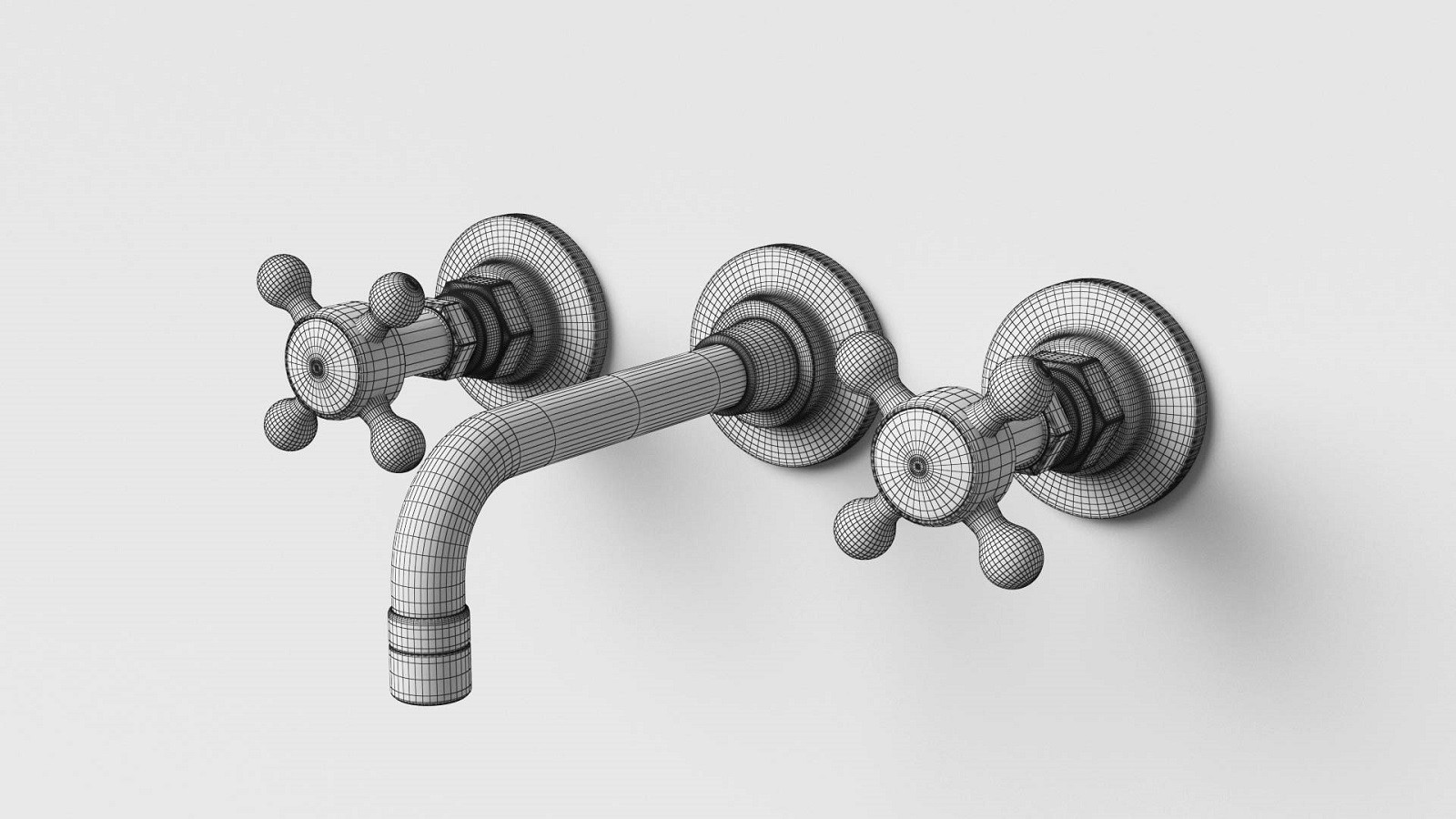 Wall-Mount Faucet - Ultra HD 3D Model by N/A