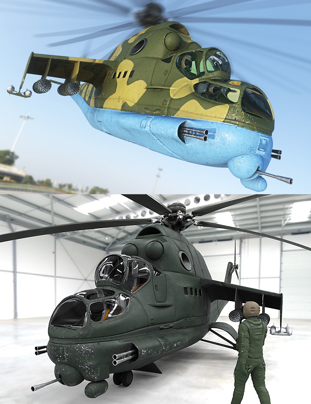Soviet Helicopter for Daz Studio by N/A