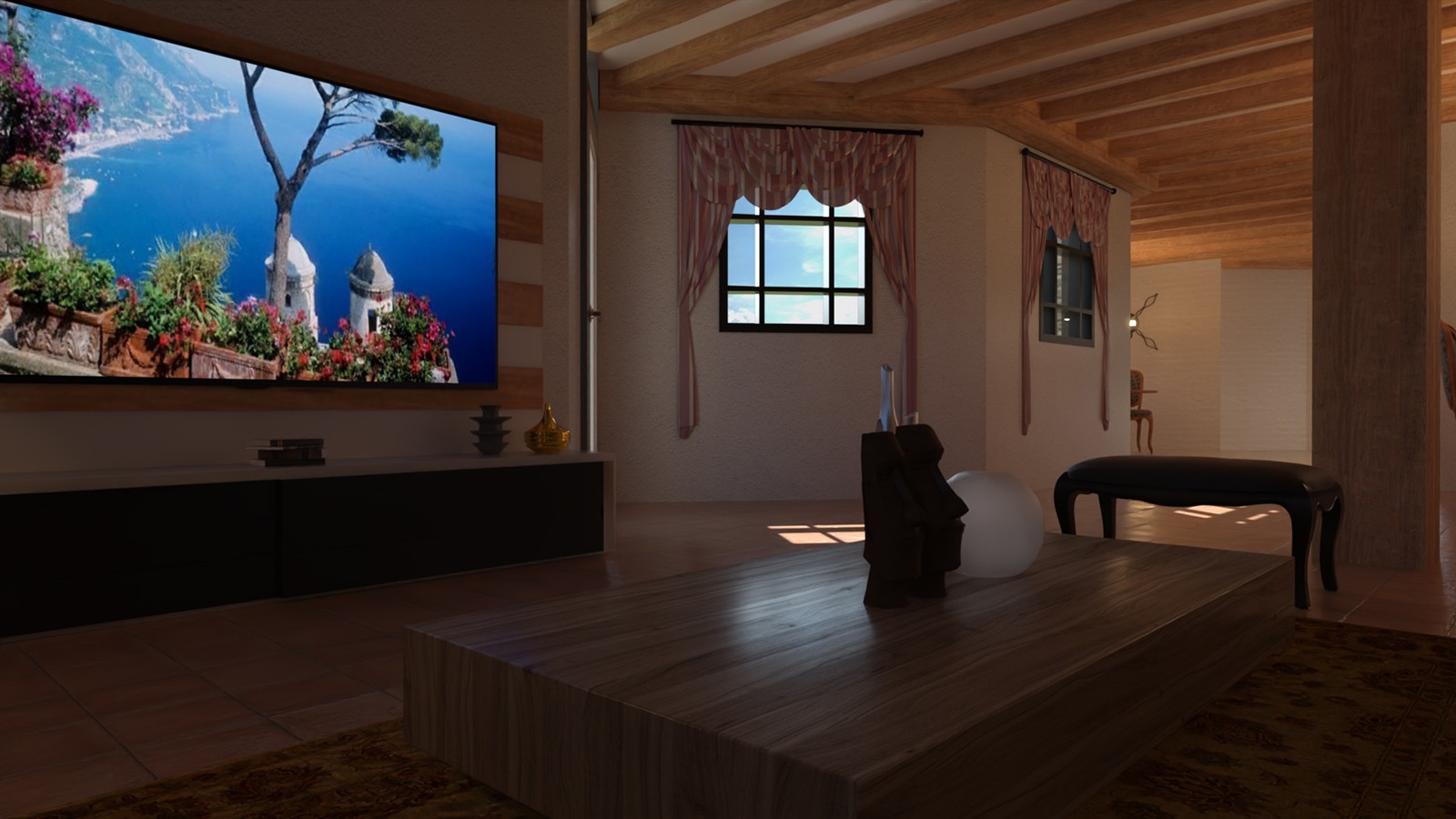 Mediterranean Living Dining and Kitchen by N/A