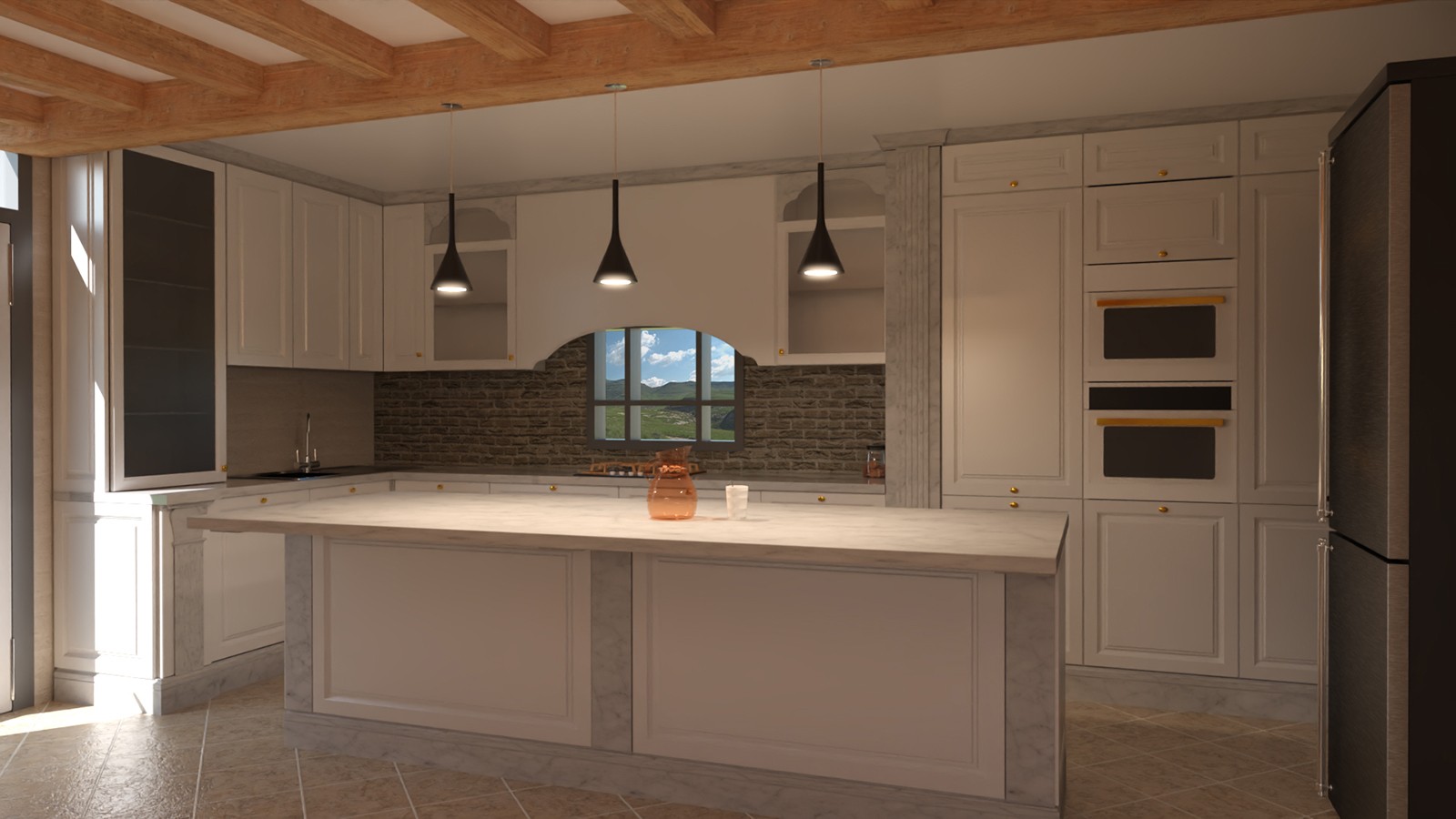 Mediterranean Living Dining and Kitchen by N/A