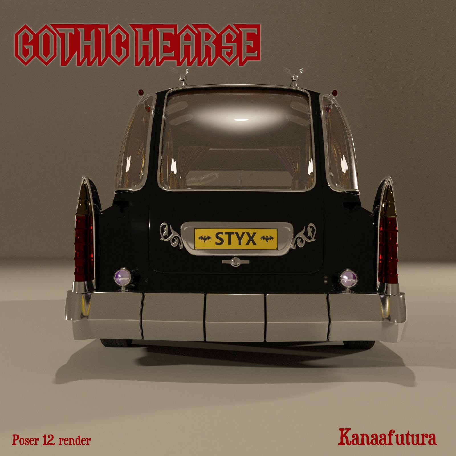 Gothic Hearse Poseable Poser Prop by N/A