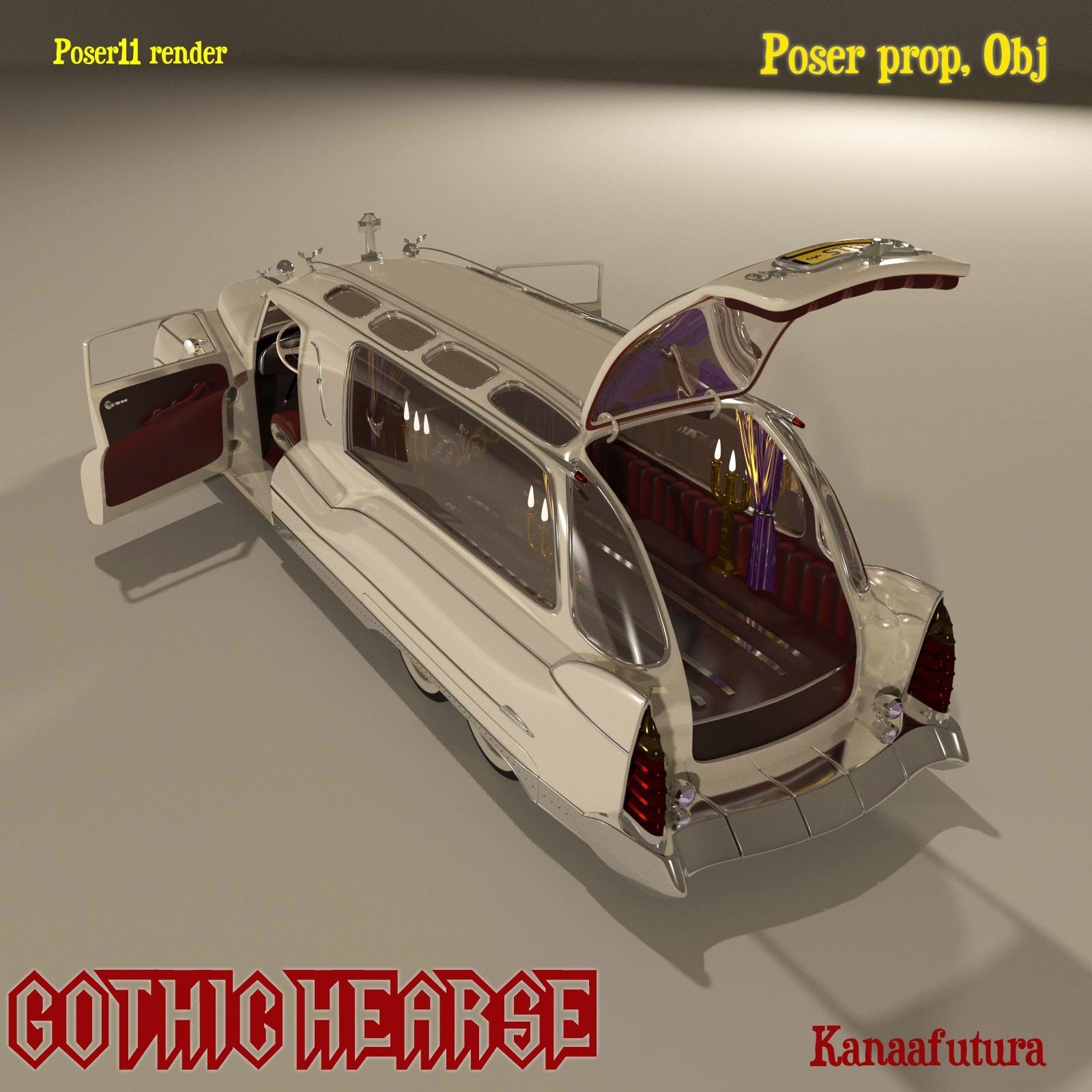 Gothic Hearse Poseable Poser Prop by N/A