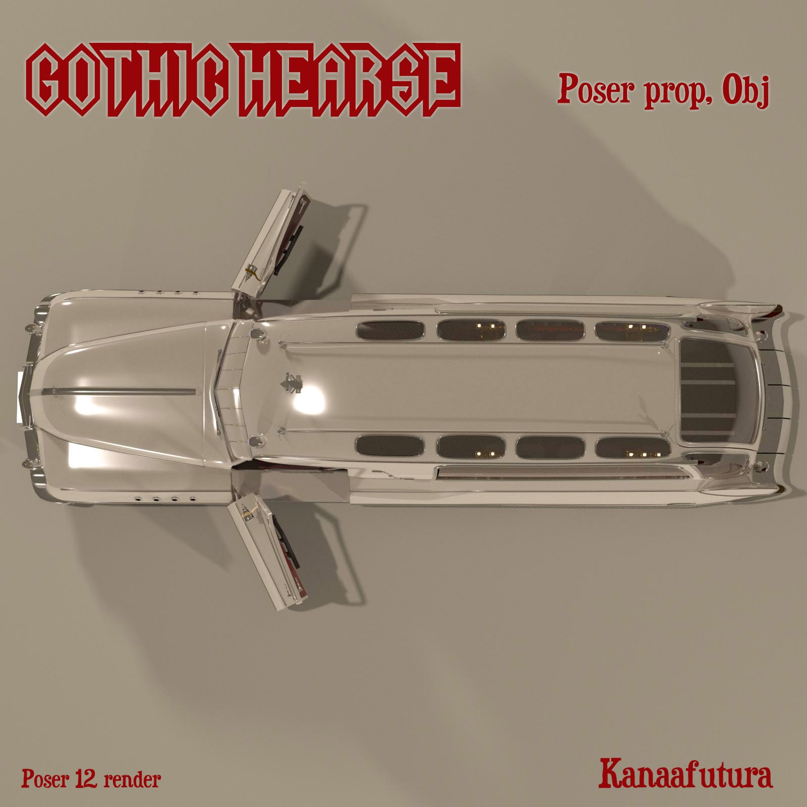 Gothic Hearse Poseable Poser Prop by N/A