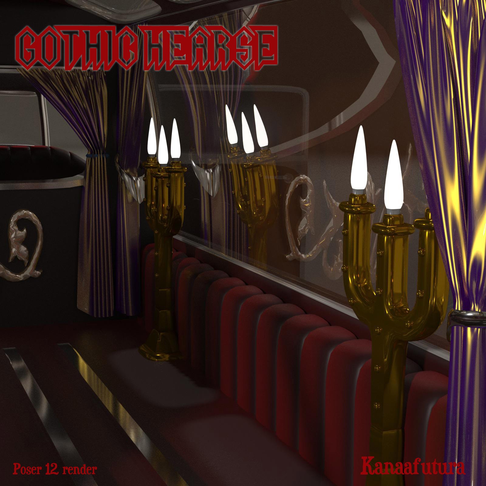 Gothic Hearse Poseable Poser Prop by N/A