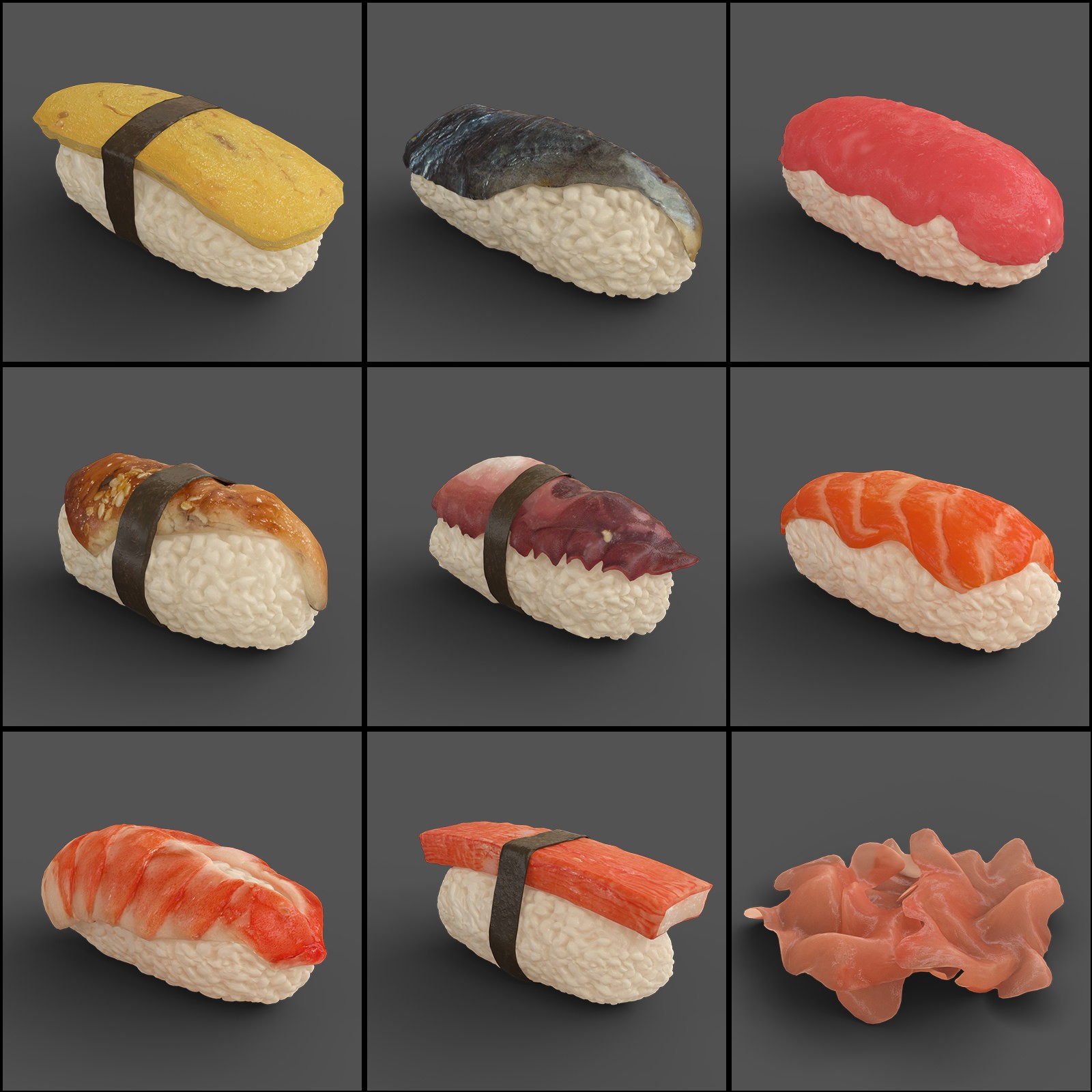 Exnem Sushi Props for Daz Studio with Iray by N/A