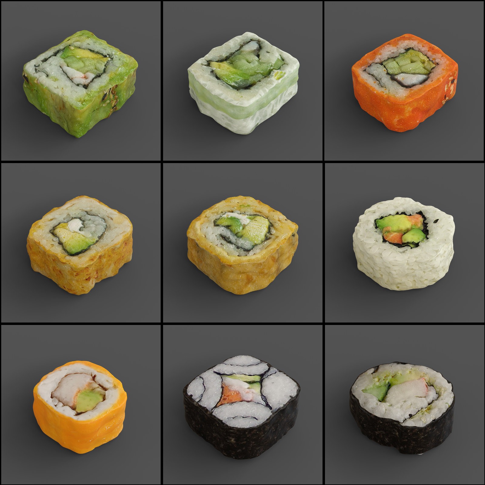 Exnem Sushi Props for Daz Studio with Iray by N/A