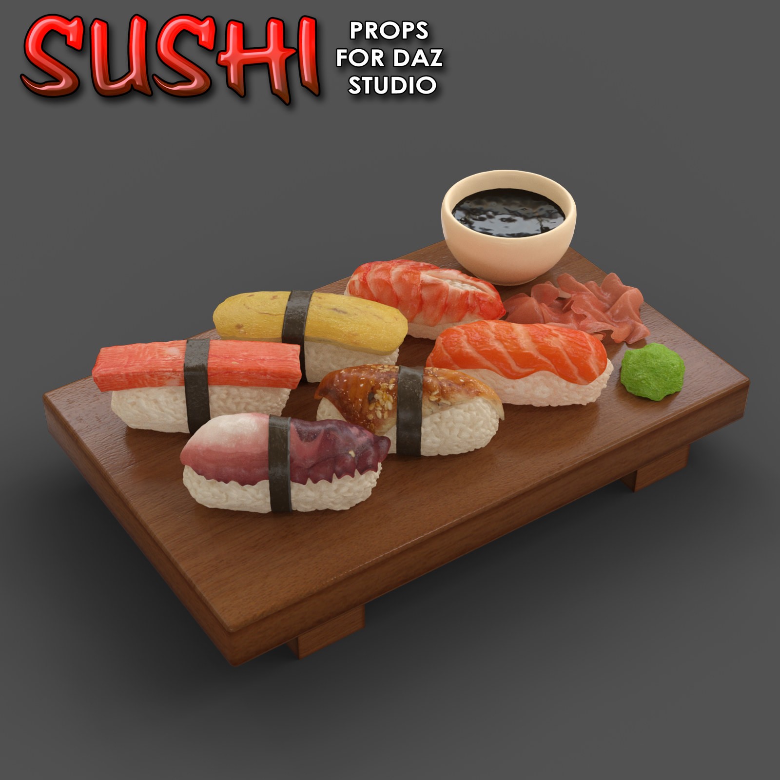 Exnem Sushi Props for Daz Studio with Iray by N/A