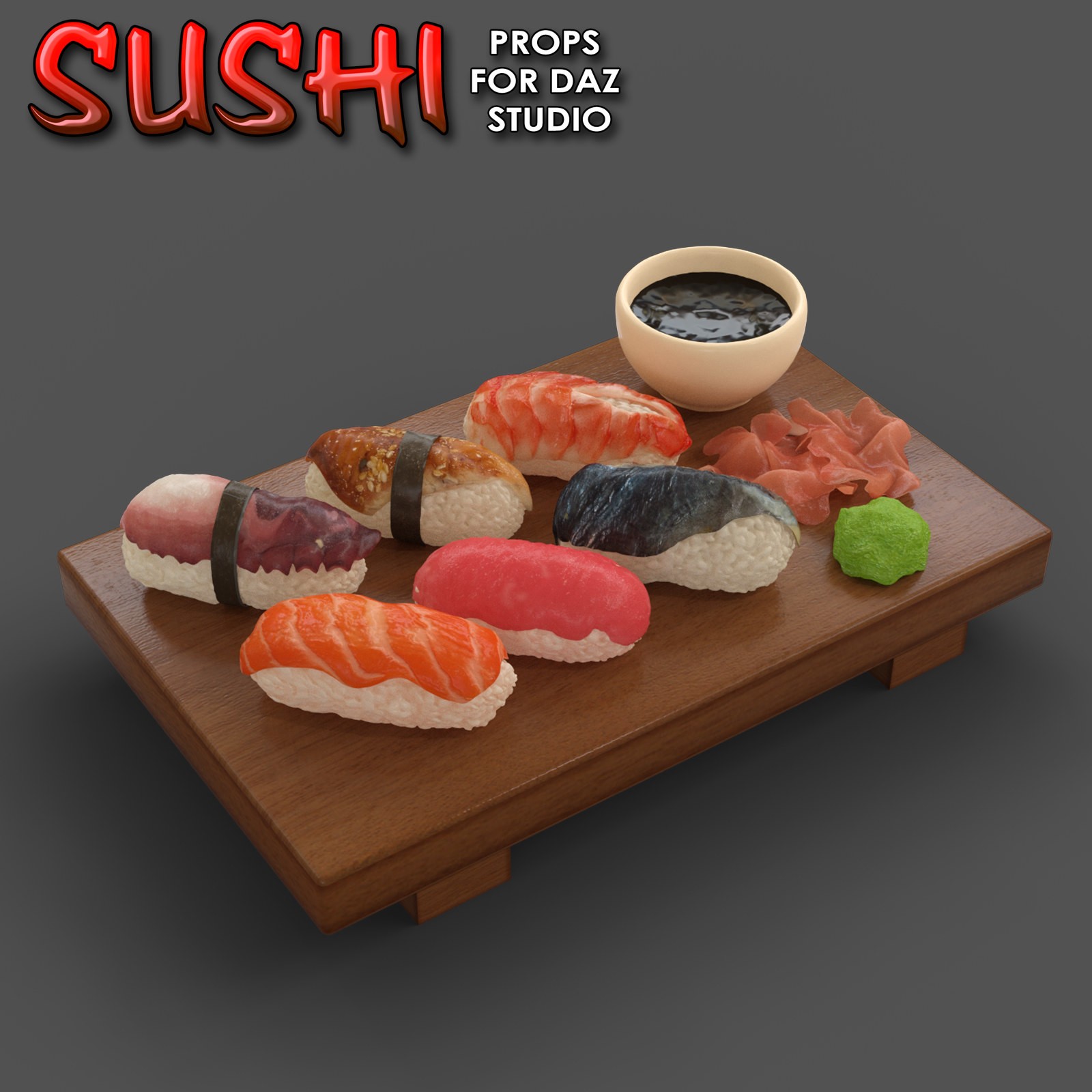 Exnem Sushi Props for Daz Studio with Iray by N/A