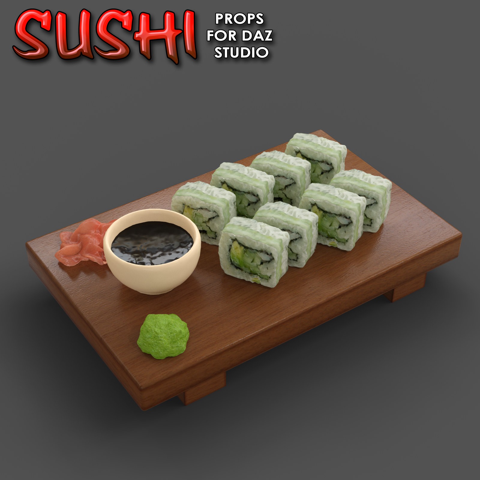 Exnem Sushi Props for Daz Studio with Iray by N/A