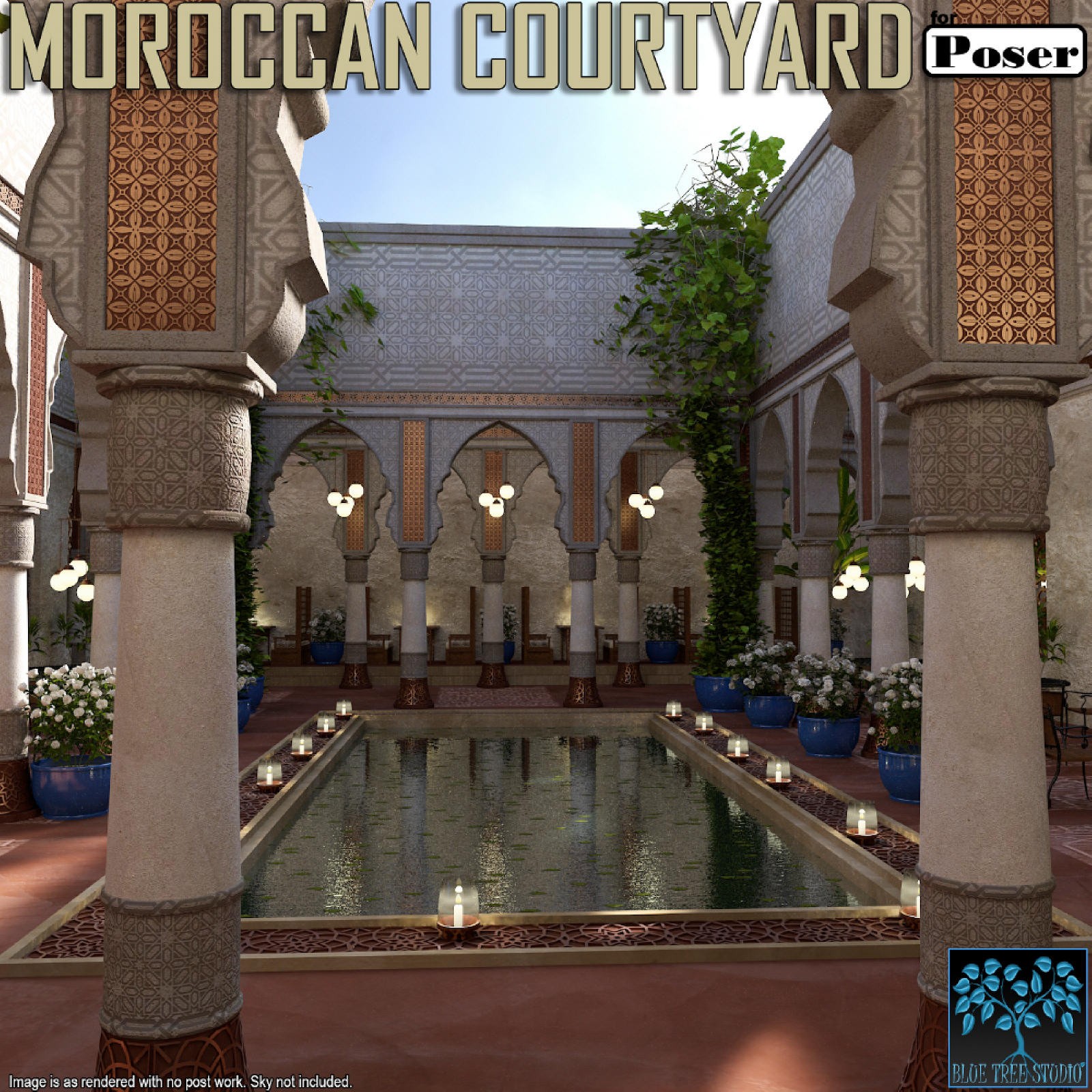 Moroccan Courtyard for Poser by N/A