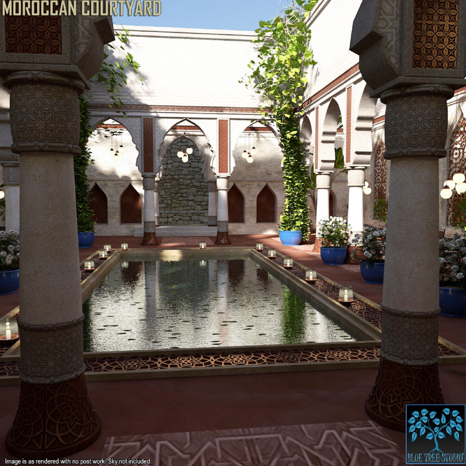 Moroccan Courtyard for Poser by N/A